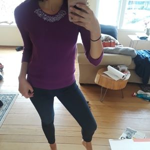 Ann Taylor purple gem sweater